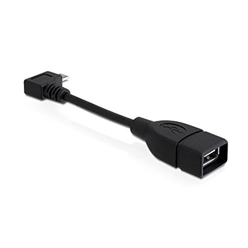 DaoRier USB OTG Kabel Typ-B Stecker Gewinkelt 2.0 Typ-A Buchse Mobiltelefon-Datenleitung 11cm 1 Stück