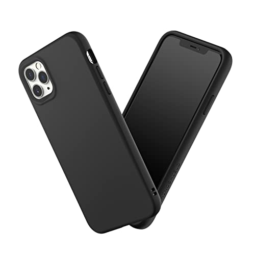 RhinoShield Case Compatible with iPhone 11 Pro Max | SolidSuit-Shock Absorbent Slim Design Protective Cover with Premium Matte Finish 3.5M/11ft Drop Protection Changeable Camera Rings - Classic Black