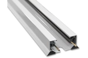 LumenTEC Modernes Schienensystem 100cm, LED Schiene 1-Phasen-Strahler, Spot, Seilleuchte Hängeleuchte GU10 Strahler, ZX (Schiene 1m, Weiß)