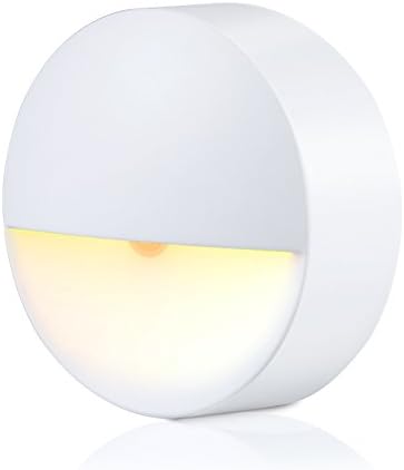 Energy Efficient Bukm Night Lights with Motion Sensor and Light Sensor Warm White Auto LED Night Light Lamp for Hall, Bedroom Shelves, Shelf, Furniture, Kitchen