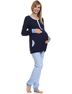 Be Mammy Damen Stillpyjama BE20-131