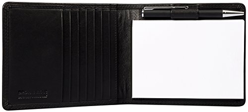Preisvergleich Produktbild Brown Bear Notizblock Etui Kreditkartenetui Leder schwarz, 108 bk