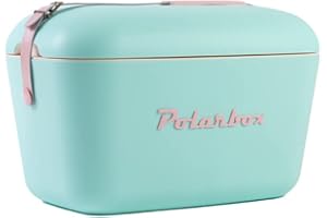 ‎KREHER Kreher® Kühlbox Passive Kühlbox Kühltaschen Polar in Retro Vintage Design aus Kunststoff mit polystyrol (Airpop) thermische Isolierung