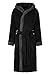 Produktbild Di Ficchiano Unisex Herren Damen Bademantel mit Kapuze Black/Grey, Gr. XL