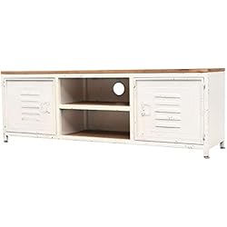 vidaXL Meuble TV 120x30x40 cm Blanc Socle de Télévision Support de Télévision
