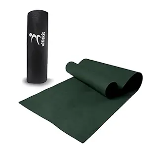 Vifitkit Anti-Skid Yoga Mat with Carry Bag For Home Gym & Outdoor Workout, Water-Resistant, Soft, Easy to Fold (6mm)