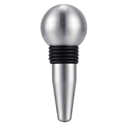 Bytan Weinverschluss Weinflaschenverschluss Edelstahl Flaschenverschluss 3 Stücke Weinstopper Set – Silber - 5