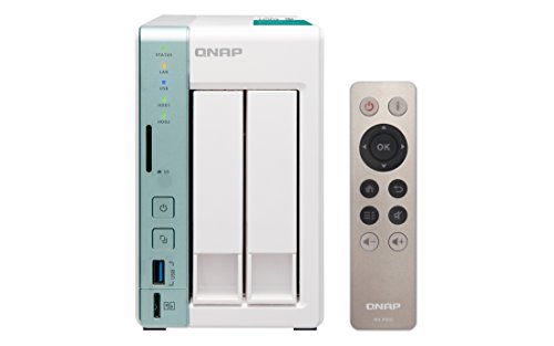 QNAP Turbo TS-251A - Dispositivo de Almacenamiento en Red NAS  Intel Celeron  2 GB RAM  USB 3 0  SATA II III  Gigabit   Blanco