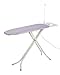 Produktbild axentia Bügeltisch in Weiß mit gemustertem Bezug, höhenverstellbares Bügelbrett, Dampfbügeltisch mit dampfdurchlässiger Bügelfläche, Höhe: ca. 76-92 cm, Bügelfläche: ca. 120 x 38 cm