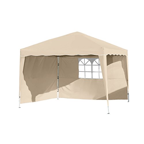 Vanage Pavillon Stella aus Aluminium mit 2 Seitenwänden, Faltpavillon einsetzbar als Gartenpavillon, Party- und Festzelt, Camping- und Festival-Zelt, Gartenmöbel, beige, 300x300x260cm, Vanage Pavillon Stella aus Aluminium mit 2 Seitenwänden, Faltpavillon einsetzbar als Gartenpavillon, Party- und Festzelt, Camping- und Festival-Zelt, Gartenmöbel, beige, 300x300x260cm,