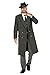 Produktbild shoperama 20er Jahre Peaky Blinders Mafia Mantel Herren-Kostüm Oliv-Schwarz Babylon Berlin The Roaring Twenties 20's Mafiosi, Größe:48