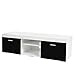 Produktbild Mendler TV-Rack Portland, Fernsehtisch Lowboard, Hochglanz 140x40x40cm ~ schwarz