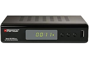 Opticum Terra HD 265 Plus DVB-T2/HEVC Full HD Receiver (zum Empfang des DVB-T2 Standards in Deutschland) schwarz