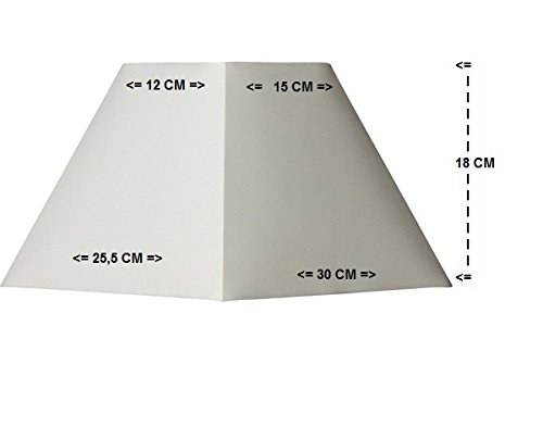 Designer Lampenschirm Kaiman Optik Kunst Leder rechteckig konische Form Braun - 3