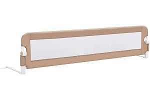 vidaXL Sängskena för barn taupe 180x42 cm polyester
