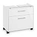 Produktbild Galdem Waschbeckenunterschrank Elegance mit 2 Schubladen und Rollenfüßen Bad Möbel Badschrank Gäste WC Gästebad Waschtisch Unterschrank Holz Weiß Hochglanz