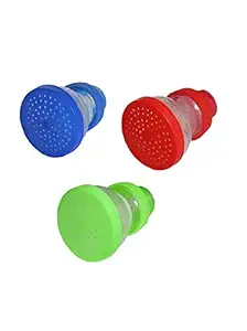 MHS Kitchen and Bathroom Tap Shower Sprinkler Plastic Shower Head Made Multi-Color Set of 3