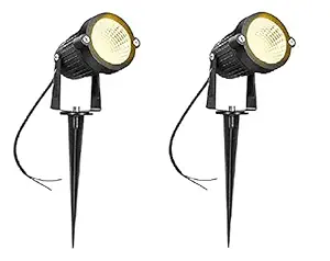 Ravi's Enterprise 5 Watt Led IP65 Waterproof Spike Garden Light,Warm White (Pack of 02)