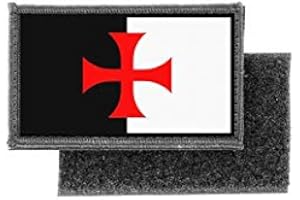 AKACHAFACTORY Patch ecusson imprime badge drapeau blason templier chevalier r1