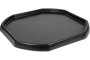GENERIC Vassoio grande in plastica da 100 cm, per bambini, per giochi disordinati e con macchie di tufo (nero)