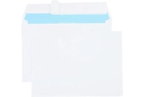 Netuno 1000x sobres largos color blanco DIN C6 114x162mm 90g Promail con impresión interior azul y solapa recta sin ventanas sobres autoadhesivos americanos y comerciales para cartas empresas correos