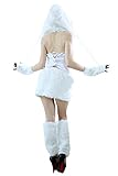 Tier Kostüm Eisbär Kostüm 5 tlg. Erwachsene Fasching Cosplay Karneval Kostüm Damen -
