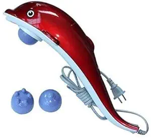 Dolphin Handheld Massager Electric Massage Machine with Bump Head & Five Finger Head for Shoulder, Back, Foot, Arm Full Body Massage