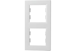 Schneider Electric Asfora Rahmen für Steckdose und Schalter, 2-fach, vertikal, weiss, Artikelnummer EPH5810221D, 1 Stück
