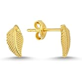 NEREZE 925 Ayar G&uuml;m&uuml;ş Gold Kaplama Minik Yaprak K&uuml;pe