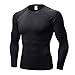 Produktbild Monllack Herren Fitness T-Shirt Langarm T-Shirts Cool Elastic Fast Dry Kompressionsoberteil Enges Shirt für Fitnessübungen Laufen Laufen Yoga