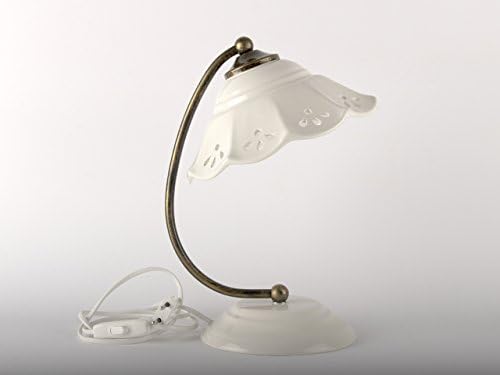 Armony creations, hand decorated pleated ceramic table lamp