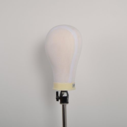 Cork Wig Head Canvas Block Head with Stand Cork Manikin Head for Wigs Display Style Mannequin Head with Mount Hole (Canvas Head+Head Stand+T Pins+Wig Cap+Clips+C Needle+Thread)8pcs Kits (21 inches)