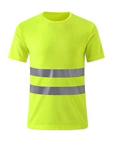 Preisvergleich Produktbild DULEE Hohes Sichtbarkeits Hemd Arbeitskleidung reflektierendes hallo Sicht-Sicherheits Arbeitskleidungs T-Shirt,L