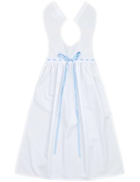 Bateo Design Taufaufleger mit schmaler Durchzugsspitze und Bindeband in hellblau