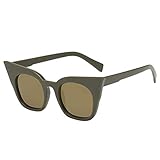 Qiusa Polarisierte Brille Sonnenbrillen für Männer Frauen Schutzbrille UV-Schutz Retro Eyewear Klar Kleinkind Jungen Mädchen Damen Vintage Mirrored Oval, Kinder Kinder Cat Eye Rapper Vintage Unisex