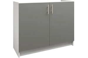 JD Greta Fixed Height 1000mm Kitchen Sink Base Cabinet Floor Unit (Without Worktop) – Grey Matt