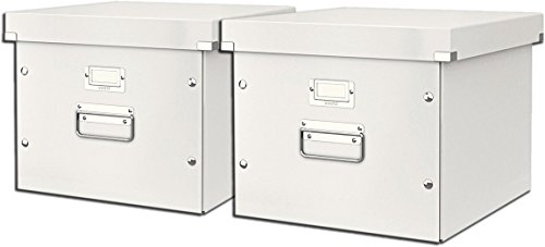 Leitz 60460001 Archiv-Hängebox Click und Store, Graukarton, weiß
