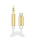 Produktbild Ocamo Pin an 3.5 mm Jack Männlich Auto AUX Audio Musik Adapter Kabel für iPhone 6S 7 8 Plus, goldfarben, IOS10.2 below system
