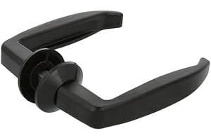 Amig - Aluminium Window Handle Model 45 | Ergonomic Design | 105 x 40 mm | For Interior and Exterior Doors | Resistant to Rust and Corrosion | Black | 35/45 mm Door Width | Aluminium