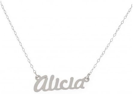 Pendant my name in 18 K White Gold