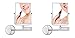 Produktbild Ambrosya® | Exklusiver Kosmetikspiegel aus Edelstahl mit 3-facher Vergrößerung| Bad Badezimmer Lampe Licht LED Make-Up Schminkspiegel Spiegel Tischspiegel WC (Edelstahl (Gebürstet), 3X)