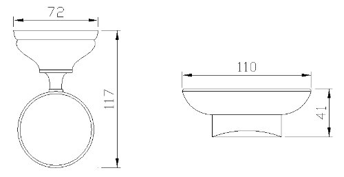 VELMA – 278359 – Sehr schöner Seifenhalter mit Seifenschale in einem absolut exclusiven Design – Aus unserer Serie Bianco Gold – Das Material besteht aus Messing, einer Zinklegierung, hochwertiger Keramik und Gold – 100 % rostfrei – Premium Qualität - 2