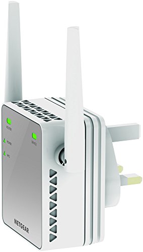 NETGEAR Mini N300 Mbps Wi-Fi Range Extender with External Antennas (Wi-Fi Booster) (EX2700-100UKS)
