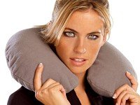 Newgen Medicals Almohada Cervical Inflable con Funda Polar