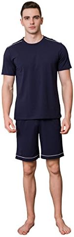 Men Summer Pajamas Short Sleepwear Soft Cotton Comfortable Nightclothes