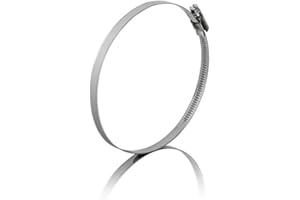 GARSIDURO® 2 colliers de serrage metallique inox 100-120mm – colliers serrage professionnels en acier inoxydable V2A pour sèche-linge, tuyau d’échappement, climatisation | pinces de tuyau 100-110 mm