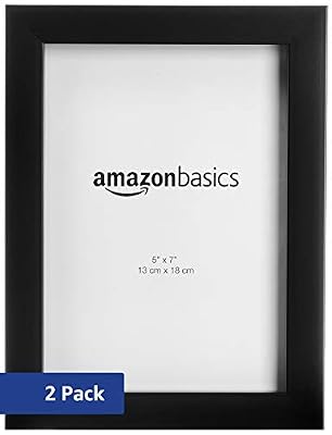AmazonBasics Cadre photo 13 x 18 cm Noir Lot de 2