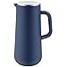 Produktbild WMF Isolierkanne Thermoskanne Impulse prussian, 1,0 l, für Kaffee oder Tee Drehverschluss hält Getränke 24h kalt und warm, blau