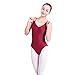Produktbild raptas (TM) New Arrival Sommer Erwachsene Damen Mädchen Ballett Dance Gymnastikanzug Cami Body Ballett Gymnastik Balletttrikot Dancewear für Frauen, burgunderfarben, xxl