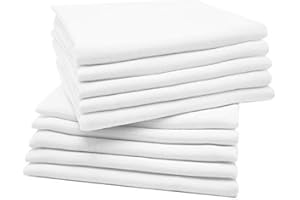 Zollner set med 10 musselinblöjor, bomull, 80x80 cm, vit, Ökotex